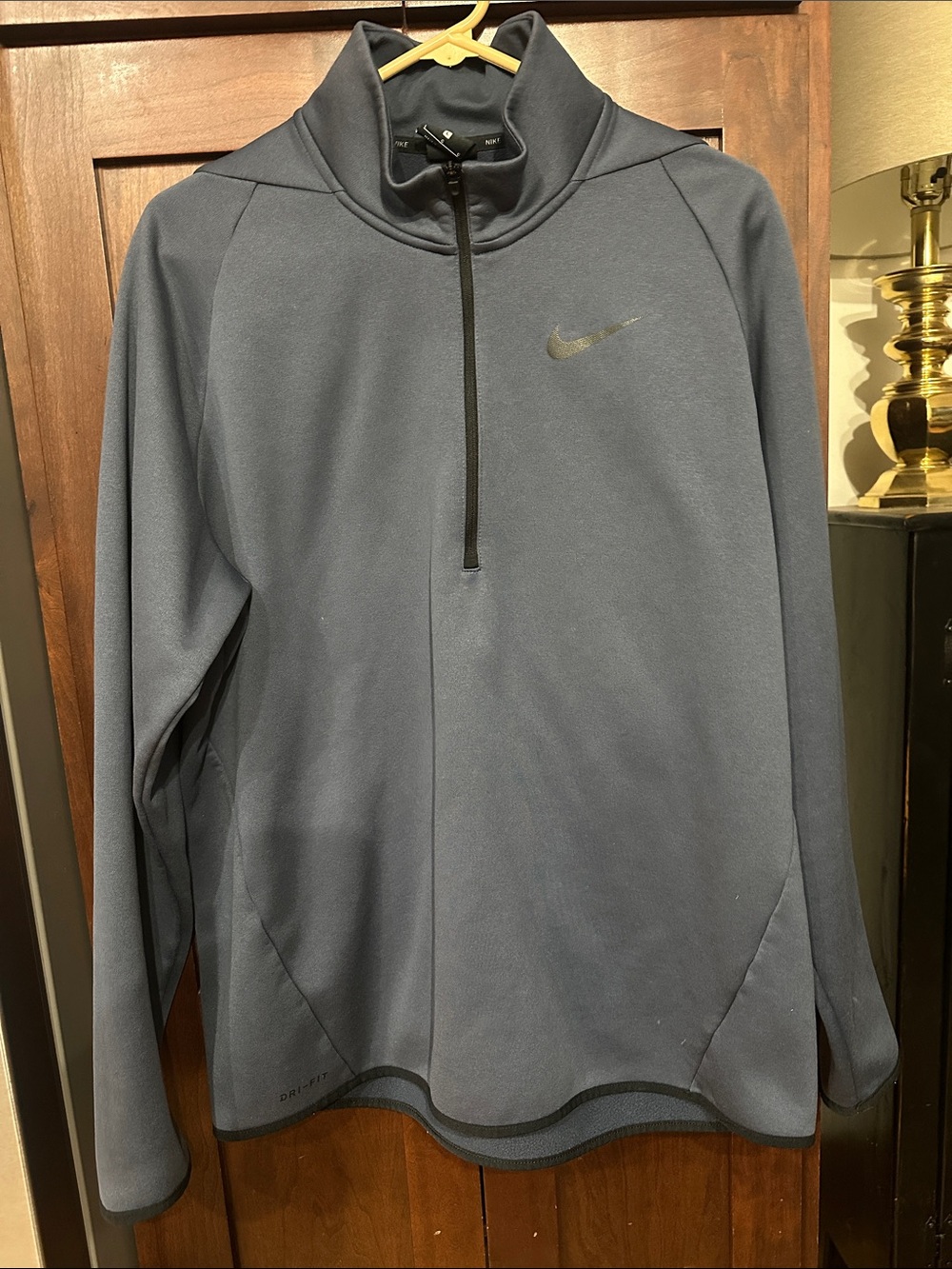 Nike Men's Steel Blue Half-Zip Performance Pullover